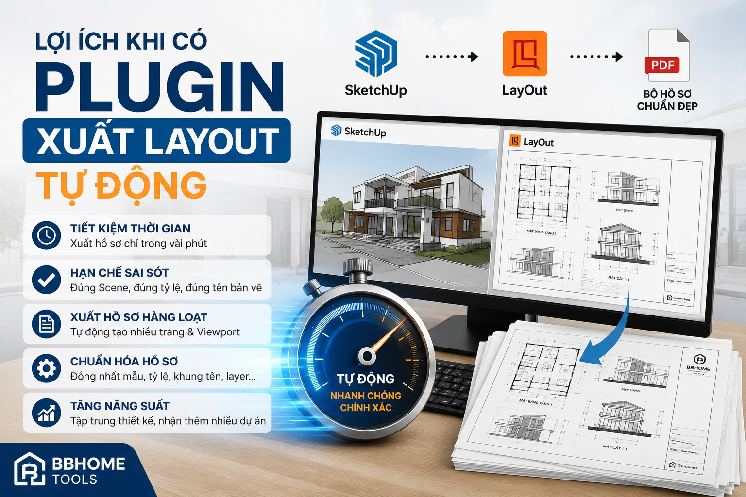 Vì sao xuất LayOut trong SketchUp lại tốn nhiều thời gian